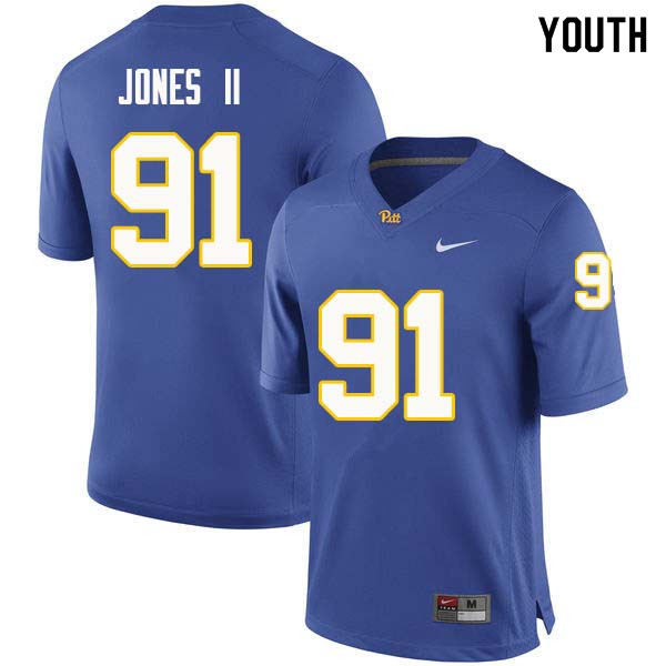 Youth #91 Patrick Jones II Pittsburgh Panthers College Football Jerseys Sale-Royal